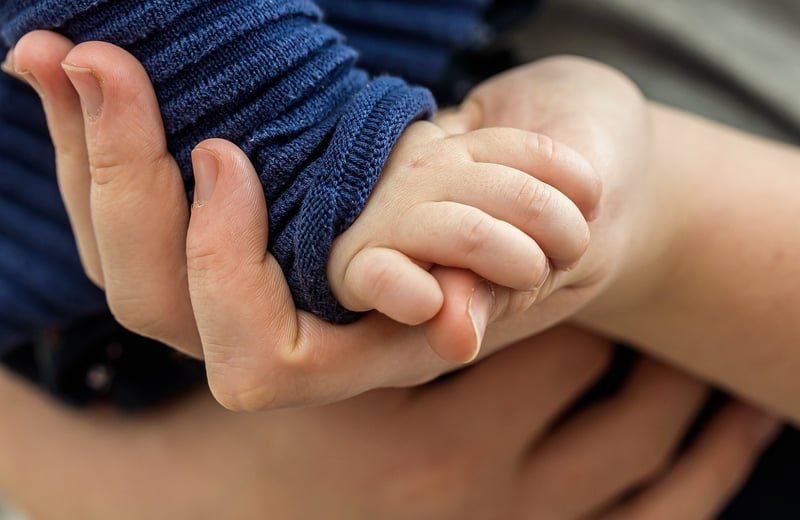 Hands united in solidarity